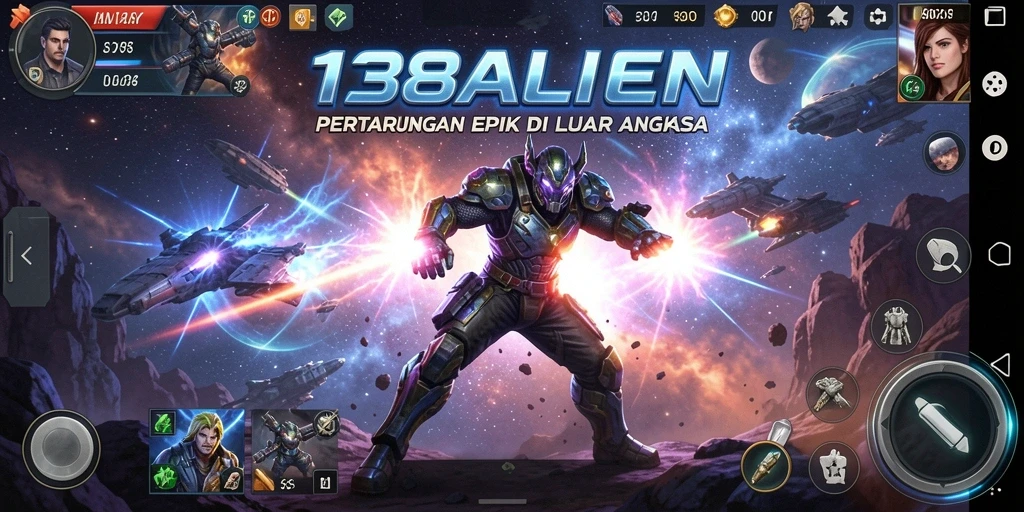 Tangkapan layar gameplay <strong>138ALIEN</strong> menampilkan aksi pertarungan seru antar alien.
