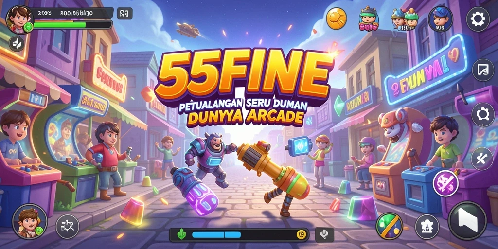 Tampilan gameplay menarik di 55FIVE dengan tantangan seru.