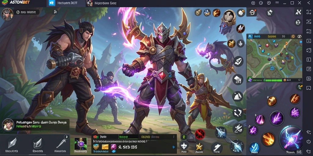 Tangkapan layar gameplay ASTONBET yang menampilkan aksi seru dalam pertempuran.