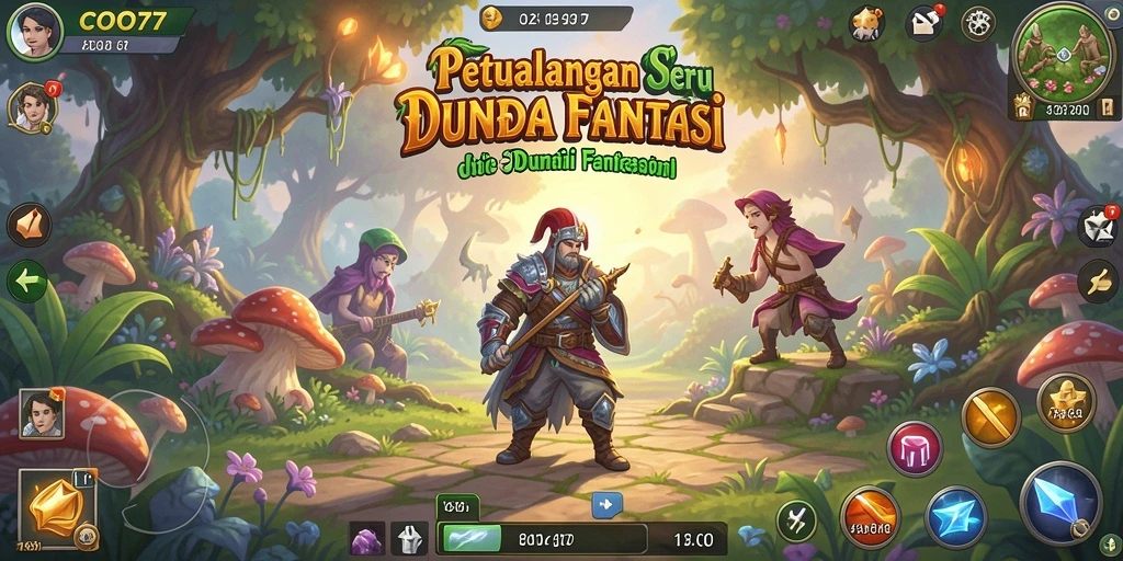 Tampilan gameplay petualangan yang menakjubkan dan mendalam.