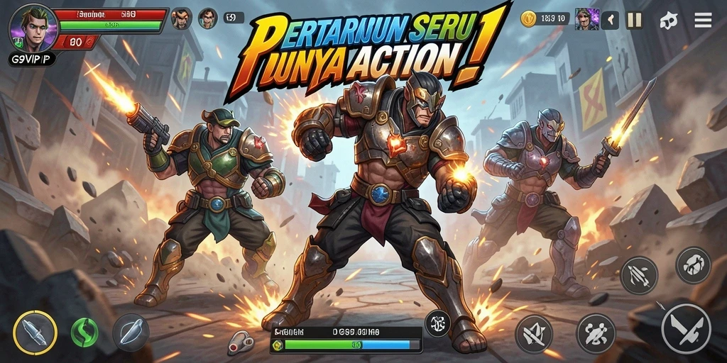 Tampilan gameplay G9VIP yang intens dan penuh aksi.