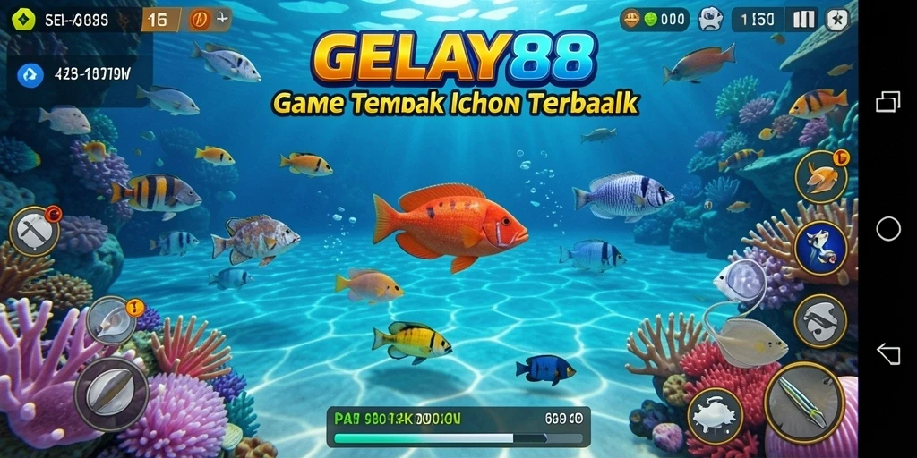 Tampilan permainan Tembak Ikan yang seru dan menantang.