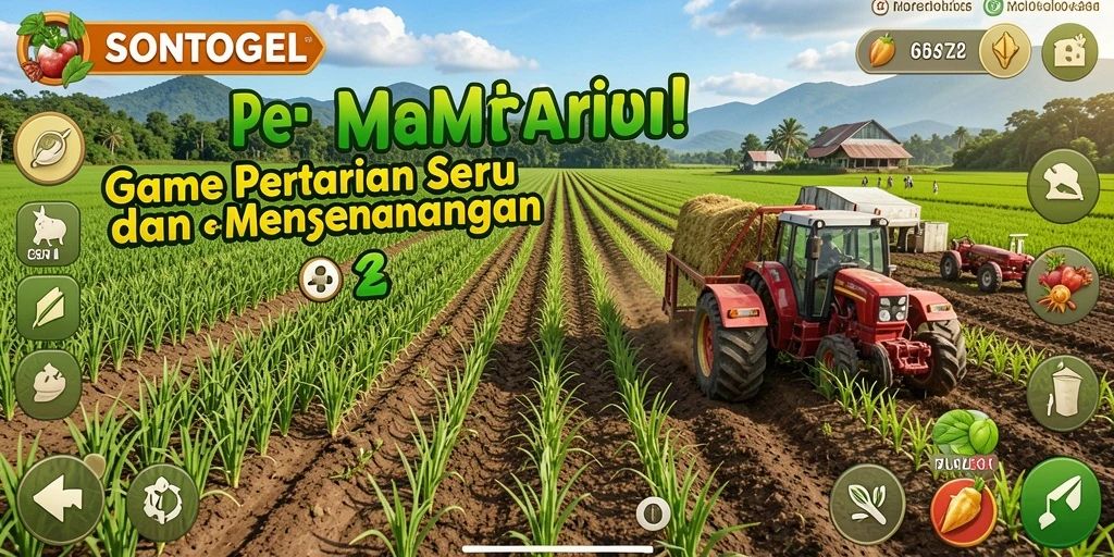 Tangkapan layar gameplay <strong>SONTOGEL</strong> yang menunjukkan aktivitas bertani yang menyenangkan.